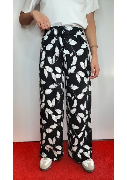 Beli Latikli Desenli Kadın Pantalon