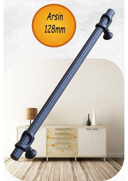 Arsin Mobilya Çekmece Mutfak Dolabı Dolap Kapak Kulpları Kulbu Kulpu Siyah Metal Kulp 128 Mm-12.8 cm