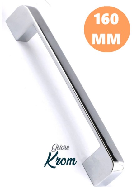Gölcük Oval Mobilya Mutfak Dolap Çekmece Dolabı Kapak Metal Kulpu Kulbu Kulpları Krom 160 mm