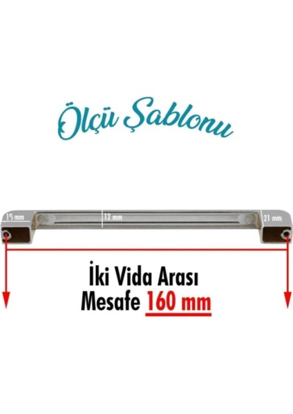 Gölcük Oval Mobilya Mutfak Dolap Çekmece Dolabı Kapak Metal Kulpu Kulbu Kulpları Krom 160 mm fırsatları