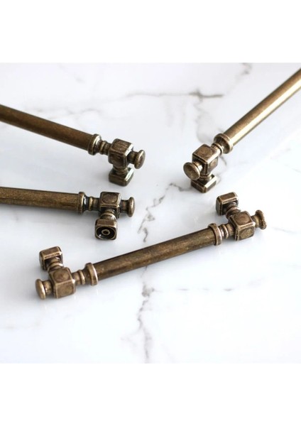 Talas Mobilya Mutfak Çekmece Dolap Kulpu Kulbu Kulpları Eskitme Antik Sarı Düz Metal 192 mm 19.2 Cm. modelleri