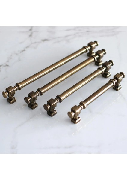 Talas Mobilya Mutfak Çekmece Dolap Kulpu Kulbu Kulpları Eskitme Antik Sarı Düz Metal 192 mm 19.2 Cm. fırsatları