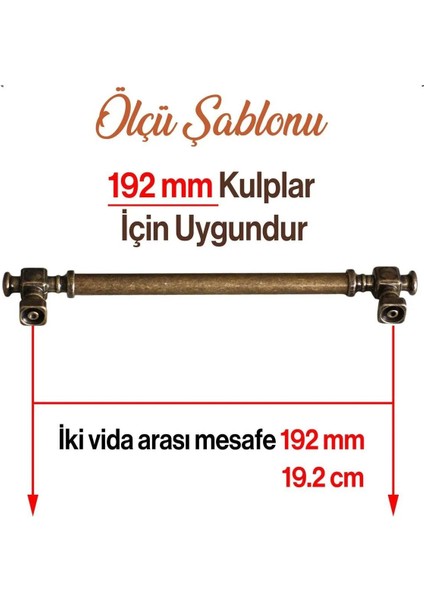 Talas Mobilya Mutfak Çekmece Dolap Kulpu Kulbu Kulpları Eskitme Antik Sarı Düz Metal 192 mm 19.2 Cm. indirimleri