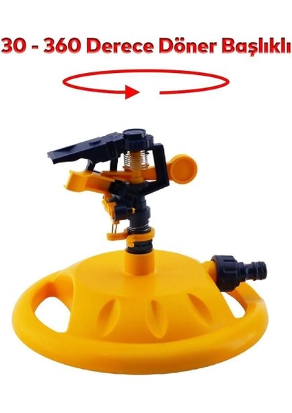 Tablalı Hareketli Su Tabancası Fıskiyesi Otomatik Dönerli Bahçe Çim Sulama Aparatı Plastik DY6012 Mf modelleri