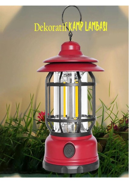 Dekoratif Kamp Lambası Ledli Beyaz El Feneri Işıldak Şarjlı Portatif Gece Lamba Kırmızı modelleri