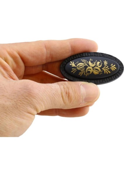 Mobilya Düğme Kulp Çekmece Dolabı Dolap Kapak Kulpu Kulbu Dekoratif Metal Siyah 4 Adet. fırsatları