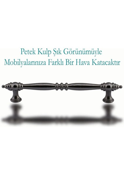 Petek Mutfak Mobilya Çekmece Dolabı Dolap Kapak Kulpu Kulbu Düz Metal Kulpları Kulpu Füme 128 Mm. modelleri