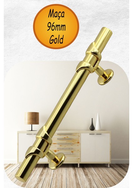 Maça Mobilya Çekmece Mutfak Dolabı Dolap Kulpları Kulbu Kulpu Altın Gold Metal Kulp 96 Mm-9.6 Cm.