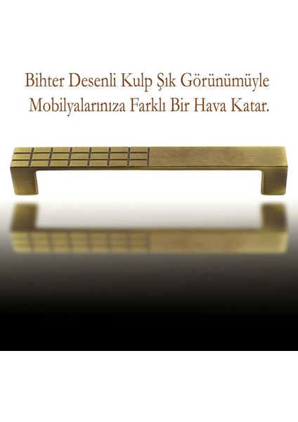 Bihter Mobilya Mutfak Çekmece Dolap Dolabı Kulpu Kulbu Kulpları Metal 160 mm Eskitme Antik Sarı. fırsatları