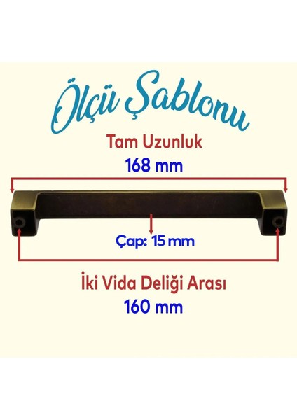 Bihter Mobilya Mutfak Çekmece Dolap Dolabı Kulpu Kulbu Kulpları Metal 160 mm Eskitme Antik Sarı. indirimleri