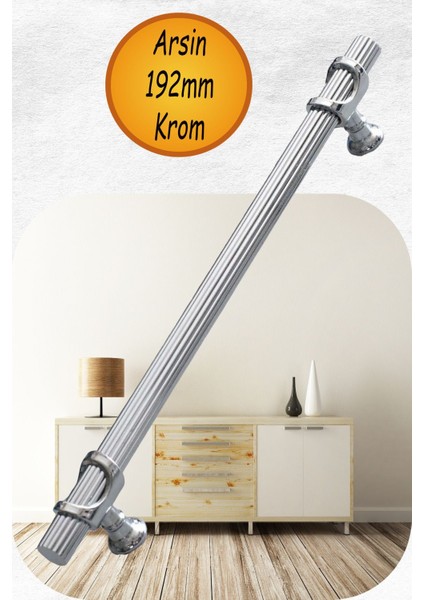 Arsin Mobilya Çekmece Mutfak Dolap Dolabı Kapak Kulpları Kulbu Kulpu Krom Metal Kulp 192 Mm-19.2 Cm.