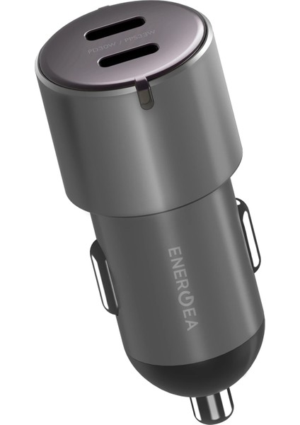 Aludrive D60 66W 2 Adet 33W Type-C Çıkışlı Alüminyum Araç Içi Şarj Aleti