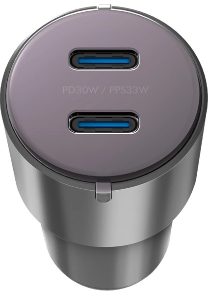 Aludrive D60 66W 2 Adet 33W Type-C Çıkışlı Alüminyum Araç Içi Şarj Aleti modelleri