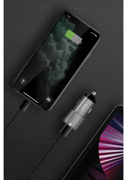 Aludrive D60 66W 2 Adet 33W Type-C Çıkışlı Alüminyum Araç Içi Şarj Aleti fırsatları