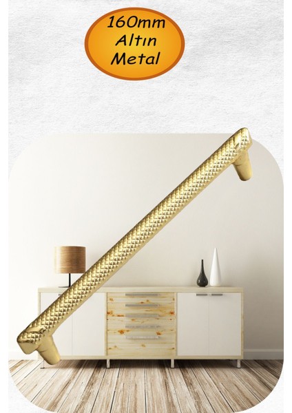 Dekor Mobilya Mutfak Çekmece Dolabı Dolap Kapak Kulpları Kulbu Kulpu 16 cm 160 mm Altın Metal Kulp.