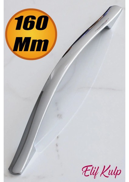 Elif Krom Metal Kulp 160 Mm-16 cm Mobilya Çekmece Mutfak Dolabı Dolap Kapak Kulpları Kulbu Kulpu.