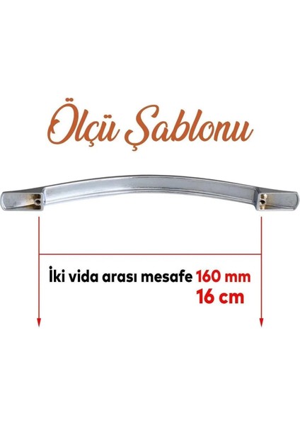 Elif Krom Metal Kulp 160 Mm-16 cm Mobilya Çekmece Mutfak Dolabı Dolap Kapak Kulpları Kulbu Kulpu. fırsatları
