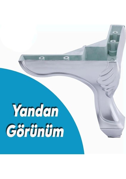 (4 Adet) Bros Lüks Plastik Krom 14 cm Mobilya Oturma Grubu Kanepe Tv Ünitesi Koltuk Ayağı Ayakları. indirimleri