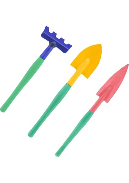 Hobi 3'lü Set Çapa Tırmık Metal Bahçe Tarla Çim Peyzaj Bitki Çiçek Ekme Toprak Işleme Küreği Küçük. fiyatları