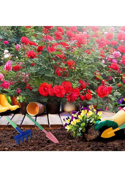 Hobi 3'lü Set Çapa Tırmık Metal Bahçe Tarla Çim Peyzaj Bitki Çiçek Ekme Toprak Işleme Küreği Küçük. modelleri