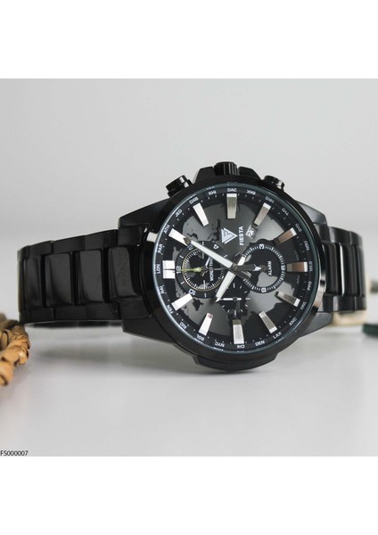 FS000007 Çelik Kordonlu Erkek Kol Saati