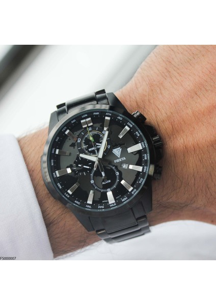 FS000007 Çelik Kordonlu Erkek Kol Saati modelleri