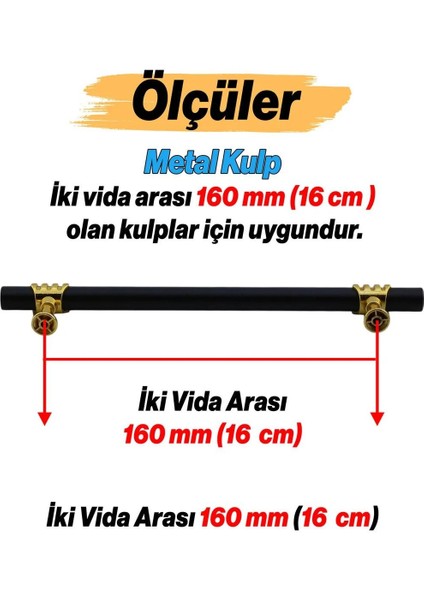 Lamos Mobilya Mutfak Dolabı Çekmece Dolap Kulpları Kapak Kulpu Kulbu Siyah Altın 160 mm Metal Kulp. fiyatları