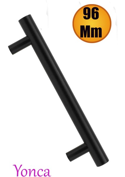 Yonca (96 Mm-9.6 Cm) Siyah Metal Mobilya Mutfak Çekmece Dolap Dolabı Kulpu Kulbu Kulpları.