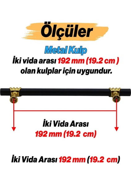 Lamos Mobilya Mutfak Dolabı Çekmece Dolap Kulpları Kapak Kulpu Kulbu Siyah Altın 192 mm Metal Kulp. indirimleri
