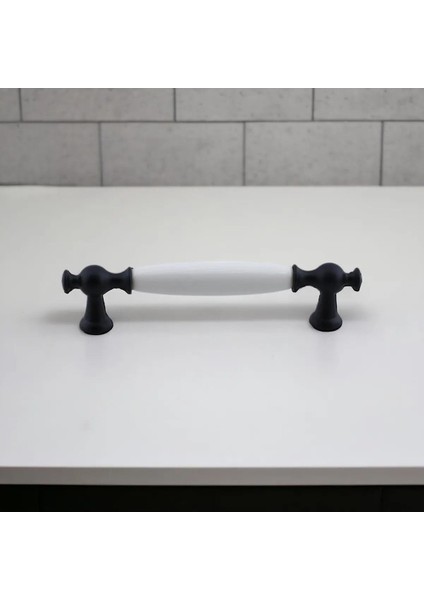 Barnas Porselen Kulp 96 mm Mobilya Çekmece Mutfak Dolabı Dolap Kapak Kulpları Kulb Kulpu Siyah. fırsatları