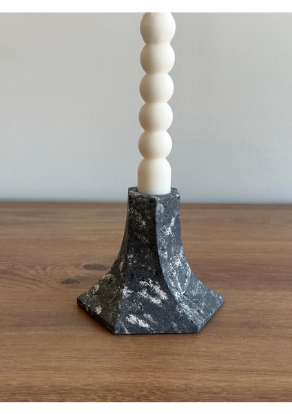 Moonlight Grey Lunox 2'li Dekoratif Şamdan, Mumluk