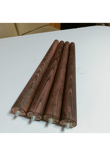 38 cm 4lük Ceviz Renk Masa-Sehpa Ayak