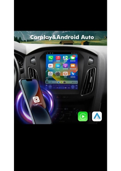 NAKAMİCHİ Ford Focus 3-4 Uyumlu 2012-2018 Android Multimedya Tesla Ekran 8gb Ram- 128GB Hafıza Android 15 Kablosuz Carplay