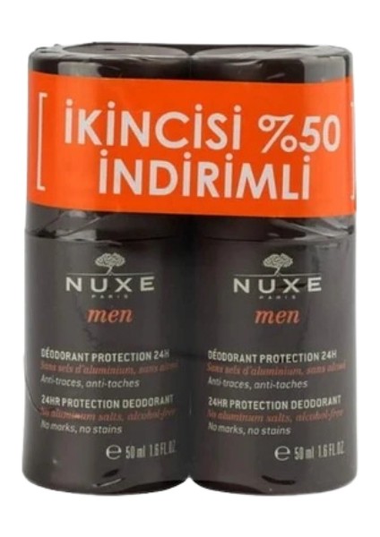 Nuxe Men 24 Saat Etkili Roll-on 50 ml 2'li Set