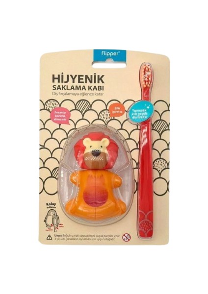 Animals Hijyenik Saklama Kabı ve Çocuk Diş Fırçası