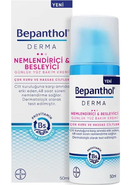 Derma Nemlendirici Besleyici Yüz Bakım Kremi 50 ml