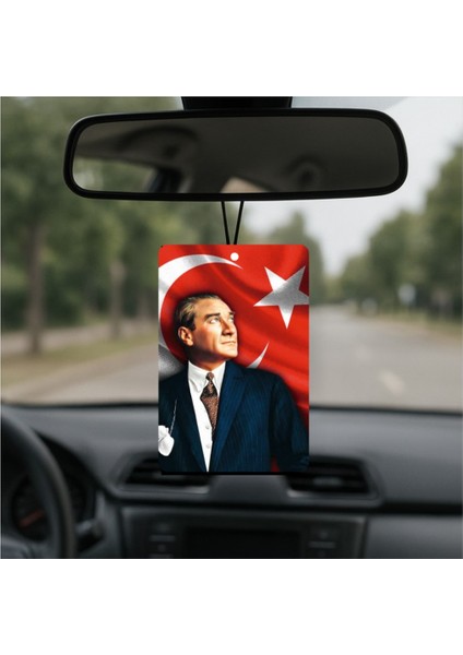 Jethızında 3'lü Set Türk Bayrağı Atatürk Tasarımlı Oto Kokusu fiyatları