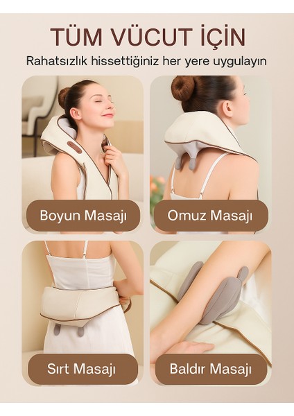 Isıtmalı Yoğurma Masaj Aleti Boyun, Omuz ve Sırt Için Elektrikli Masaj Cihazı fiyatları