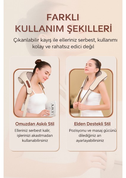 Isıtmalı Yoğurma Masaj Aleti Boyun, Omuz ve Sırt Için Elektrikli Masaj Cihazı modelleri