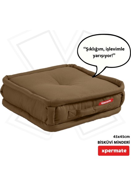 Bisküvi Minder Petek Önü Palet Üstü Minderi Fransız Minder Bank Ve Bahçe Minderi 45x45x14 Cm Kahve
