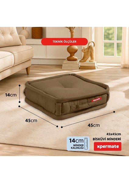 Bisküvi Minder Petek Önü Palet Üstü Minderi Fransız Minder Bank Ve Bahçe Minderi 45x45x14 Cm Kahve fiyatları