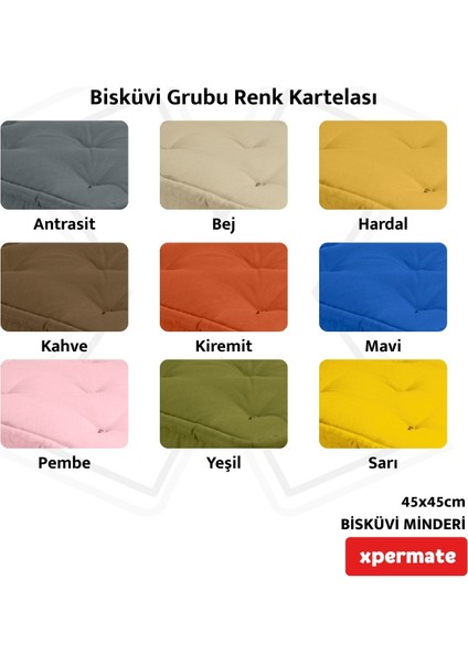 Bisküvi Minder Petek Önü Palet Üstü Minderi Fransız Minder Bank Ve Bahçe Minderi 45x45x14 Cm Kahve indirimleri