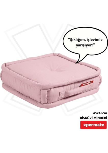 Bisküvi Minder Petek Önü Palet Üstü Minderi Fransız Minder Bank Ve Bahçe Minderi 45x45x14 Cm Pembe