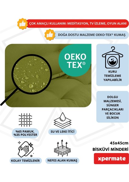 Bisküvi Minder Petek Önü Palet Üstü Minderi Fransız Minder Bank Ve Bahçe Minderi 45x45x14 Cm Yeşil modelleri