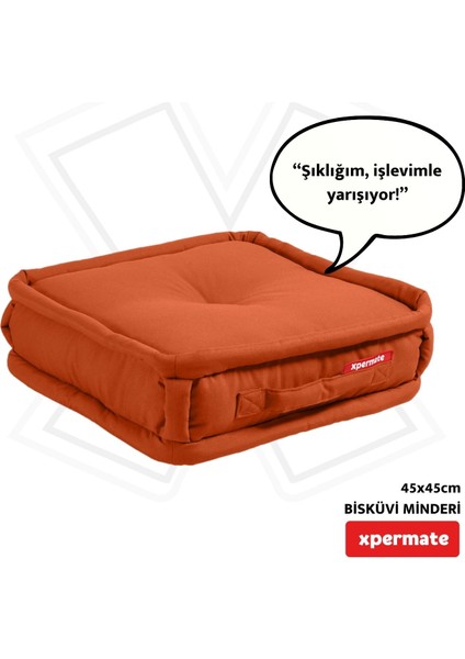 Bisküvi Minder Petek Önü Palet Üstü Minderi Fransız Minder Bank ve Bahçe Minderi 45X45X14 cm Kremit