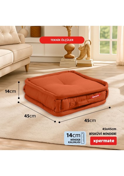 Bisküvi Minder Petek Önü Palet Üstü Minderi Fransız Minder Bank ve Bahçe Minderi 45X45X14 cm Kremit fiyatları