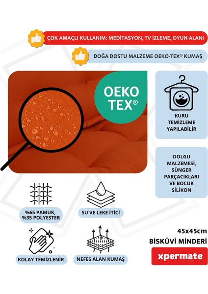 Bisküvi Minder Petek Önü Palet Üstü Minderi Fransız Minder Bank ve Bahçe Minderi 45X45X14 cm Kremit modelleri