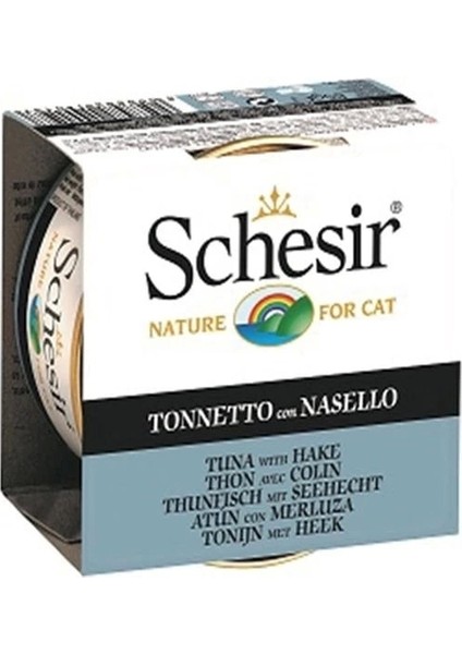 Schesir Tuna Balıklı ve Barlam Balığı Jöleli Konserve Kedi Maması 85 gr