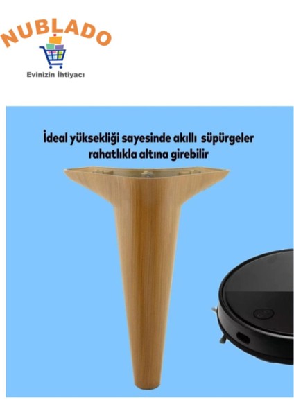 Aspen Lüks Mobilya Kanepe Koltuk Tv Ünitesi Konsol Yükseltici Ayağı Ayakları 20 cm Ahşap Desenli