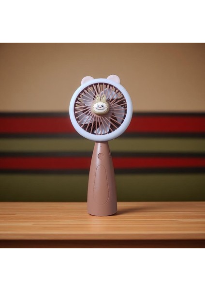 USB Taşınabilir Vantilatör Mini Fan Capybara El Vantilatörü Işıklı 3 Kademeli